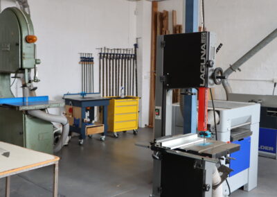 Woodworking machinery room