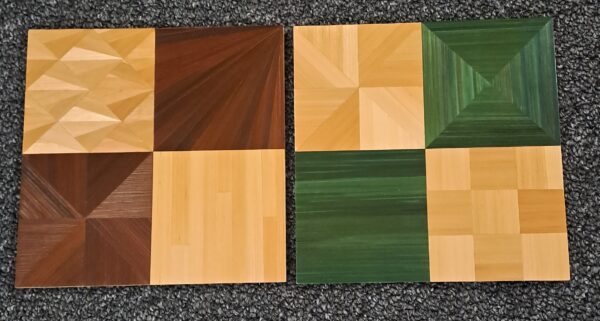 straw marquetry squares